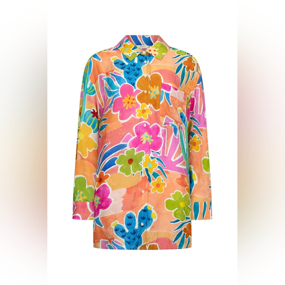 Spell & The Gypsy Margi Hour Shirt Dress Size Small - Picture 4 of 7